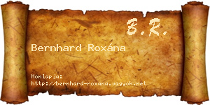 Bernhard Roxána névjegykártya