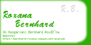 roxana bernhard business card